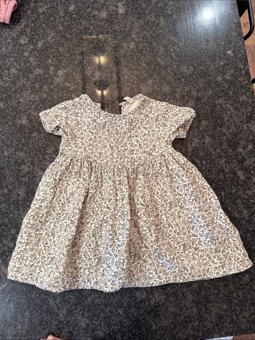 Quincy Mae Cream Floral Cotton Dress